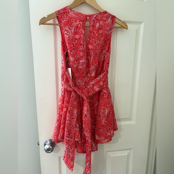 Japna NWT paisley print shorts romper tie waist size xs - Picture 2 of 10
